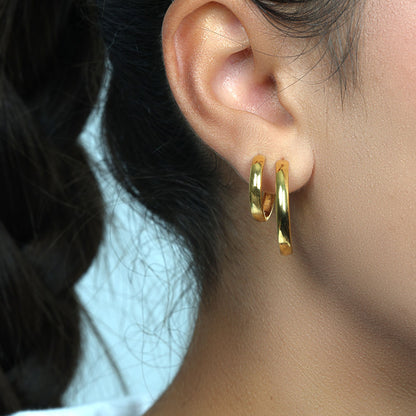 18k Gold Vermeil Hoops Earrings