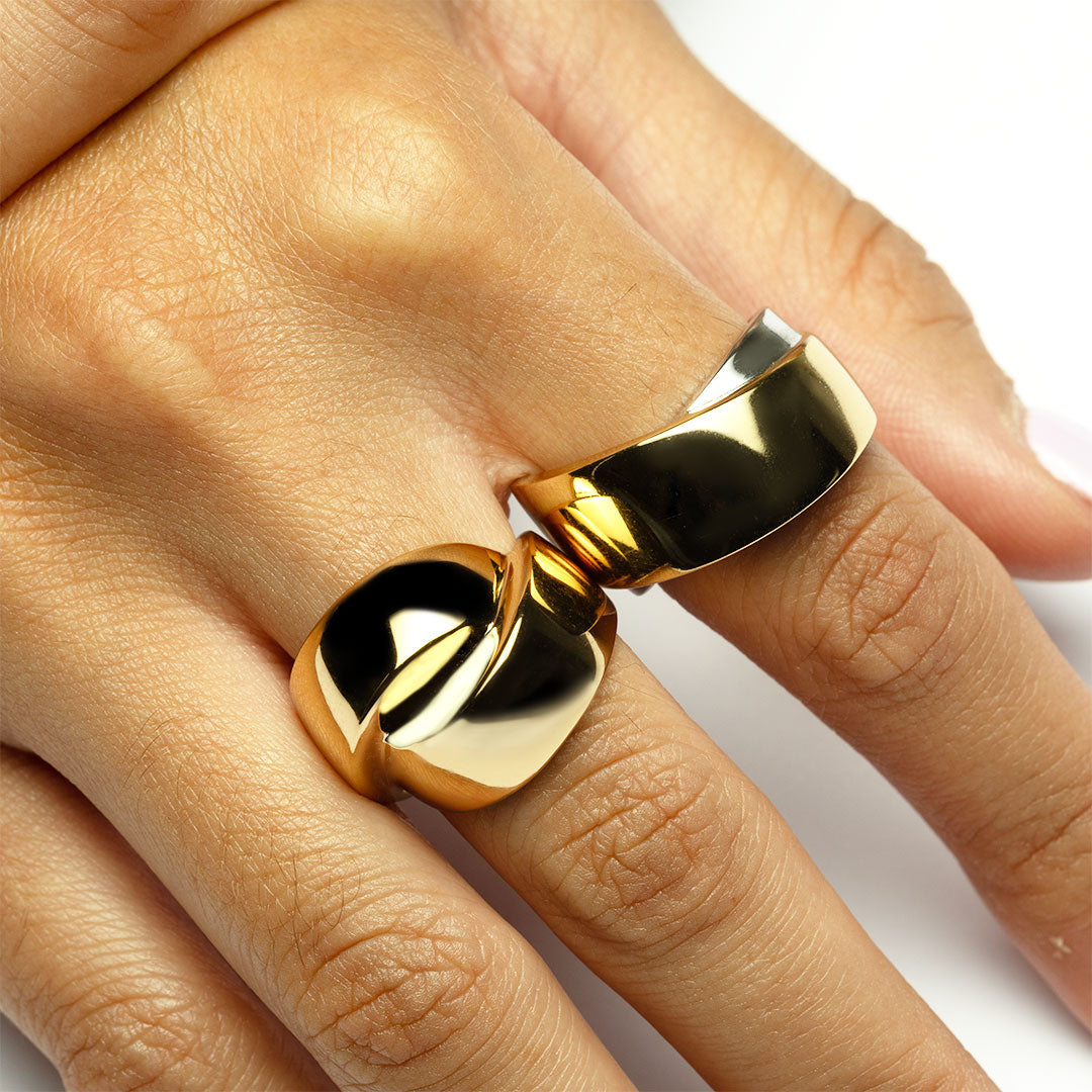 Brielle 18k Gold Vermeil Knotted Ring