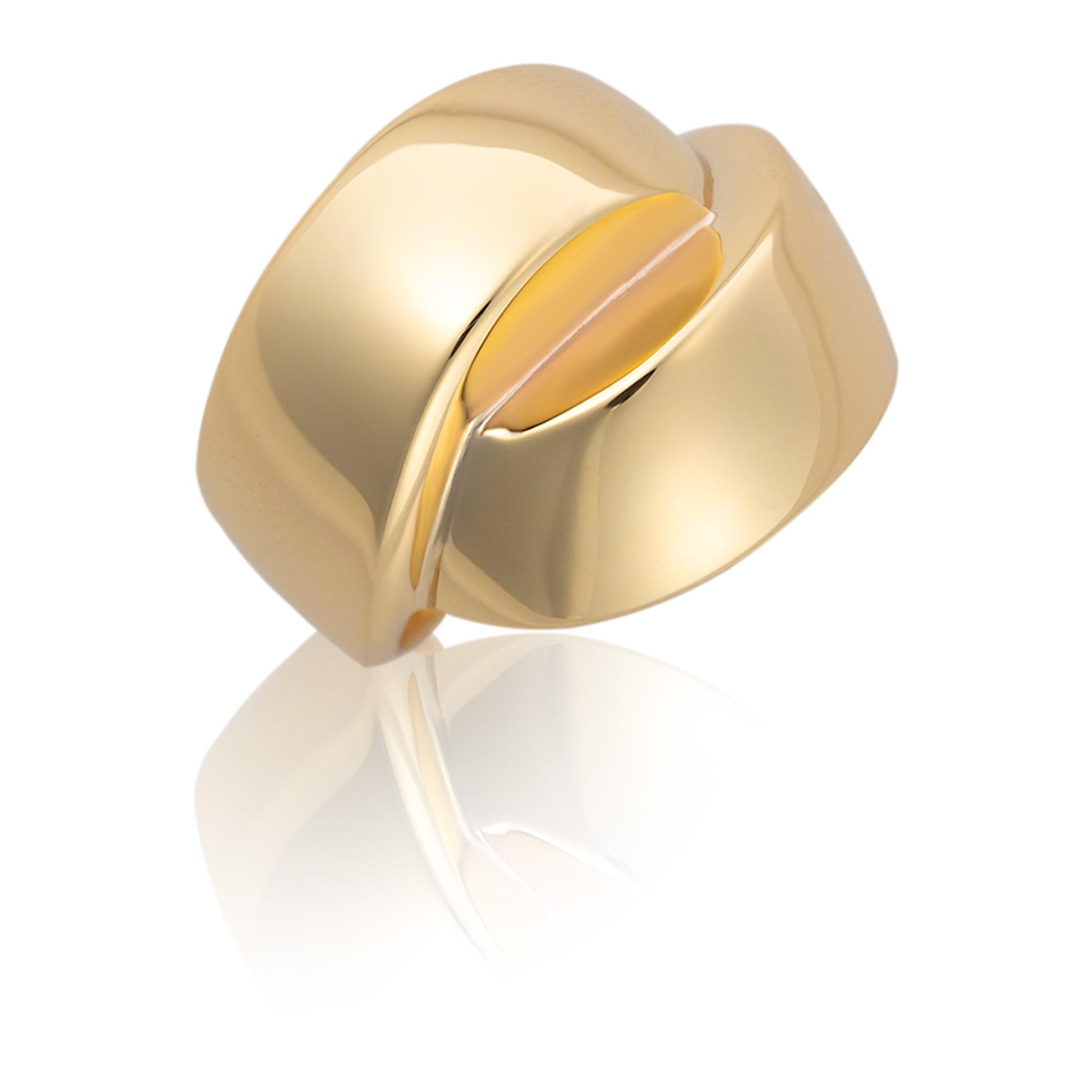 Brielle 18k Gold Vermeil Knotted Ring with S925 Sterling Silver Base 2.5 micron plating