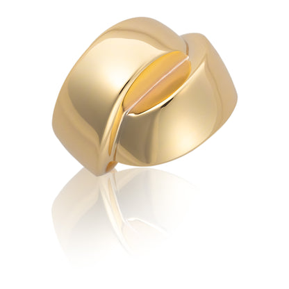 Brielle 18k Gold Vermeil Knotted Ring with S925 Sterling Silver Base 2.5 micron plating