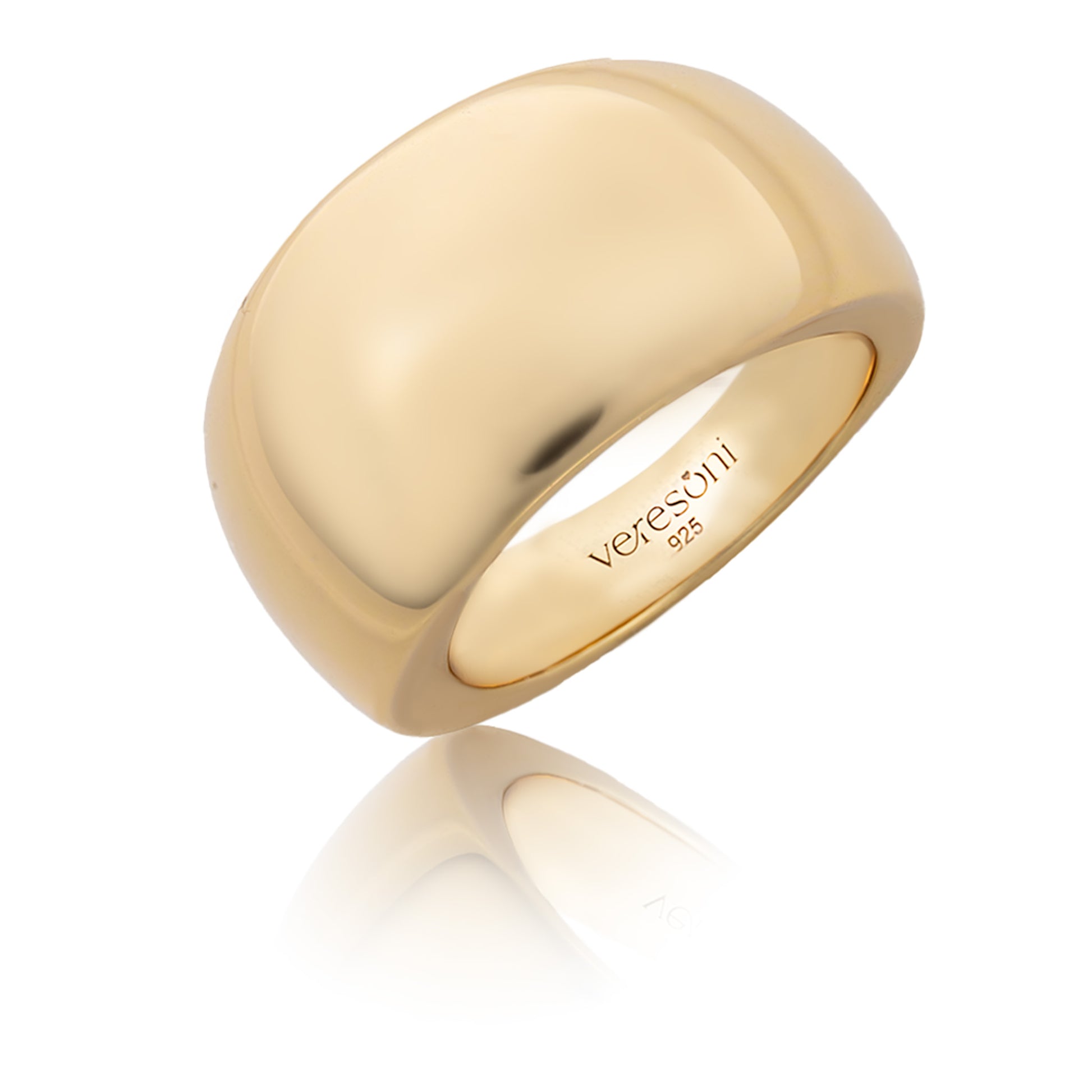 Elara 18k Gold Vermeil Sterling Silver Dome Ring