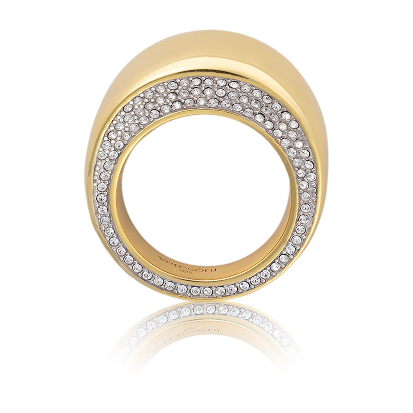 Luna 18k Gold Vermeil Pave Dome Ring