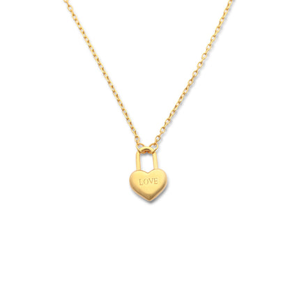 Full Pave Heart Pendant Necklace