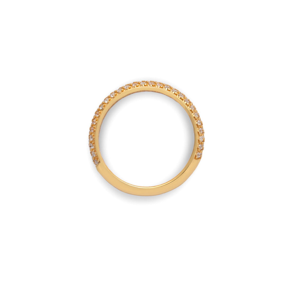 Half Pave Eternity Ring