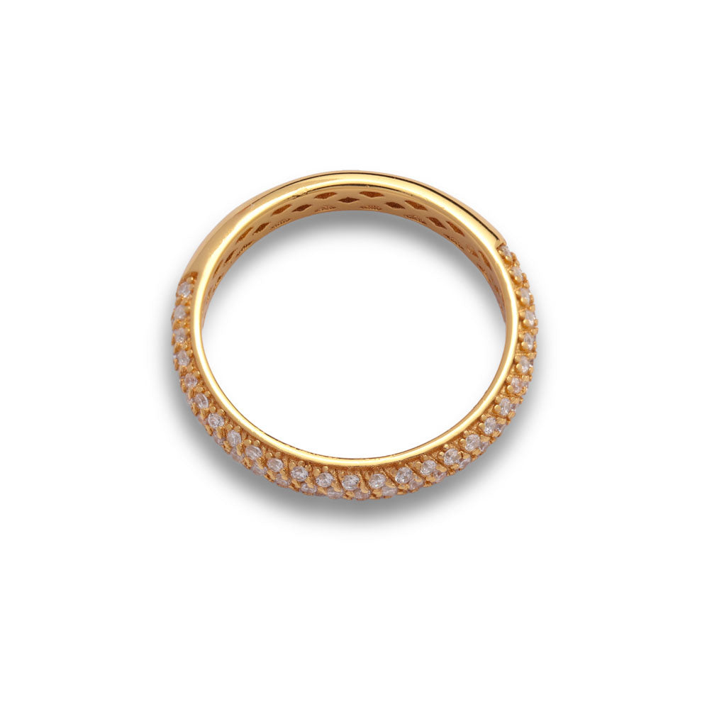 Half Pave Eternity Ring