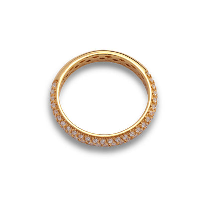 Half Pave Eternity Ring