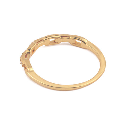 Pave Delicate Chain Link Ring