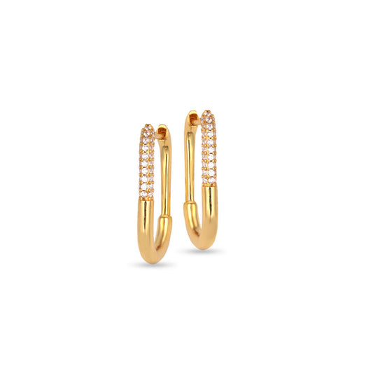 Pavé-Adorned Essential Hoop Earring