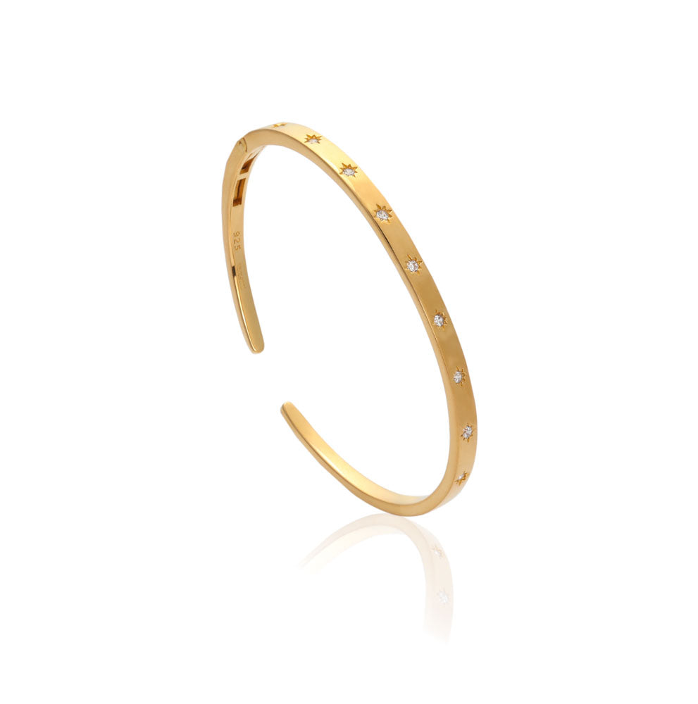 Pavé Starburst Open Bangle