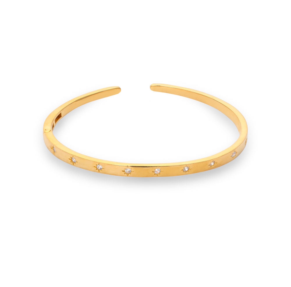 Pavé Starburst Open Bangle